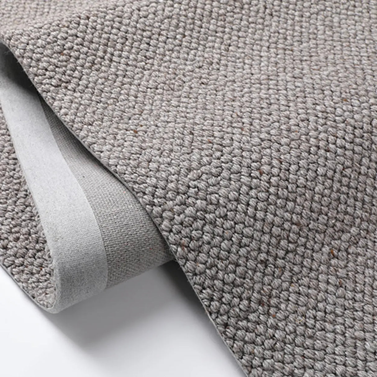 Modish Rectangular Wool Gray Solid Color Area Rug Image - 6