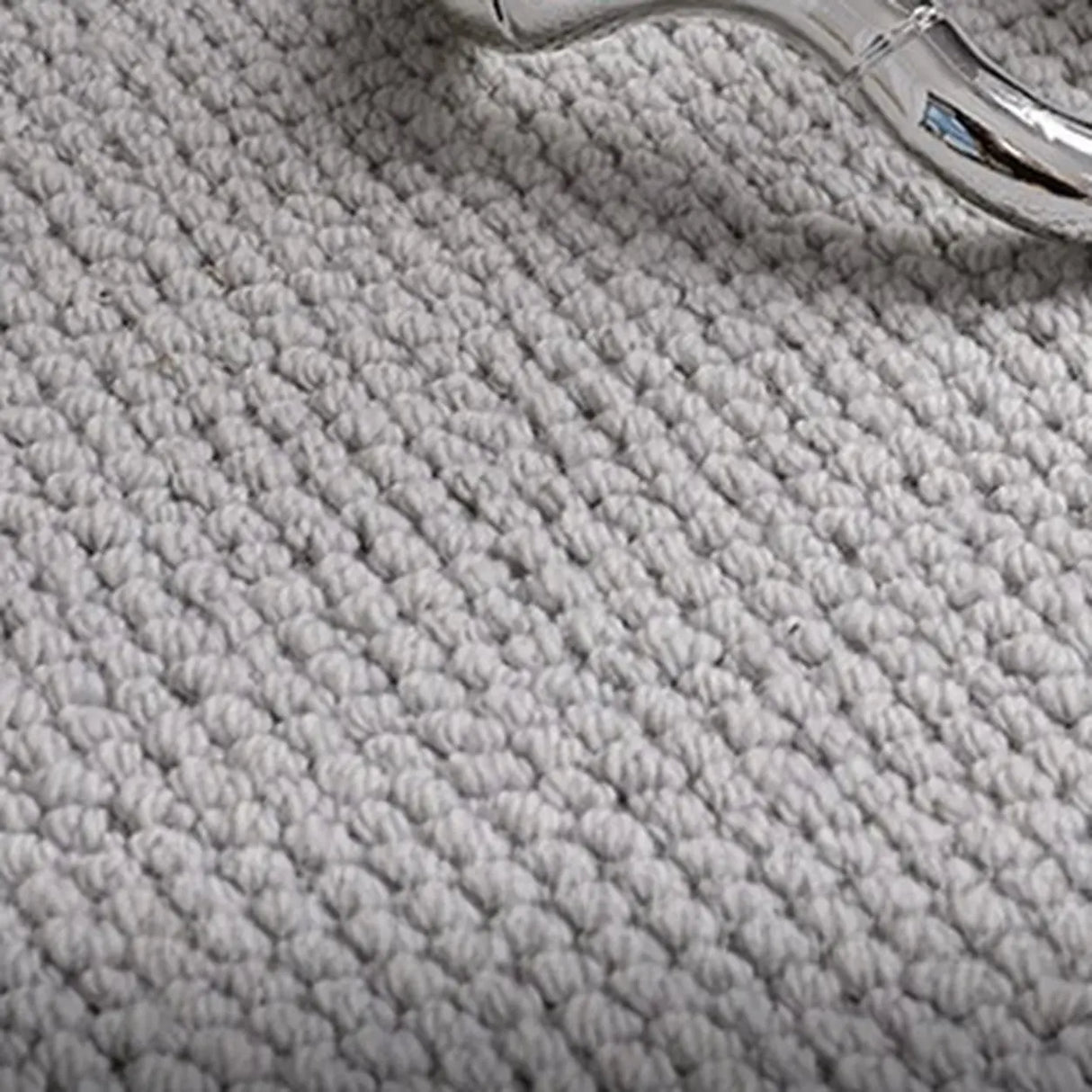 Modish Rectangular Wool Gray Solid Color Area Rug Image - 10