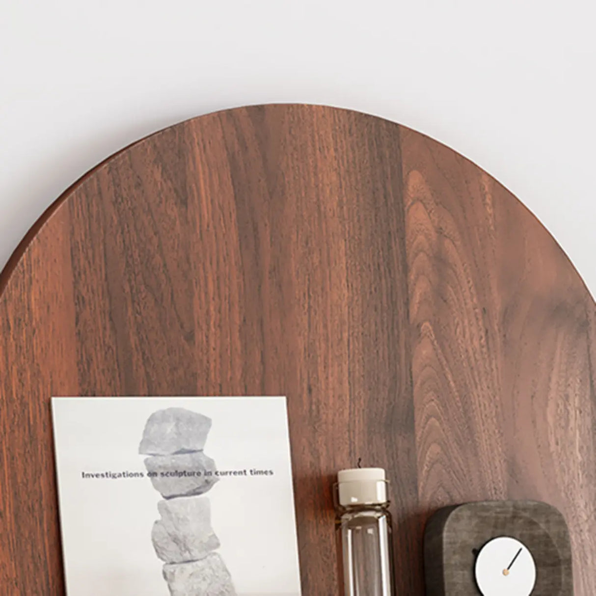 Modish Vertical Arch Espresso 3 Shelves Wood Bookshelf Image - 7