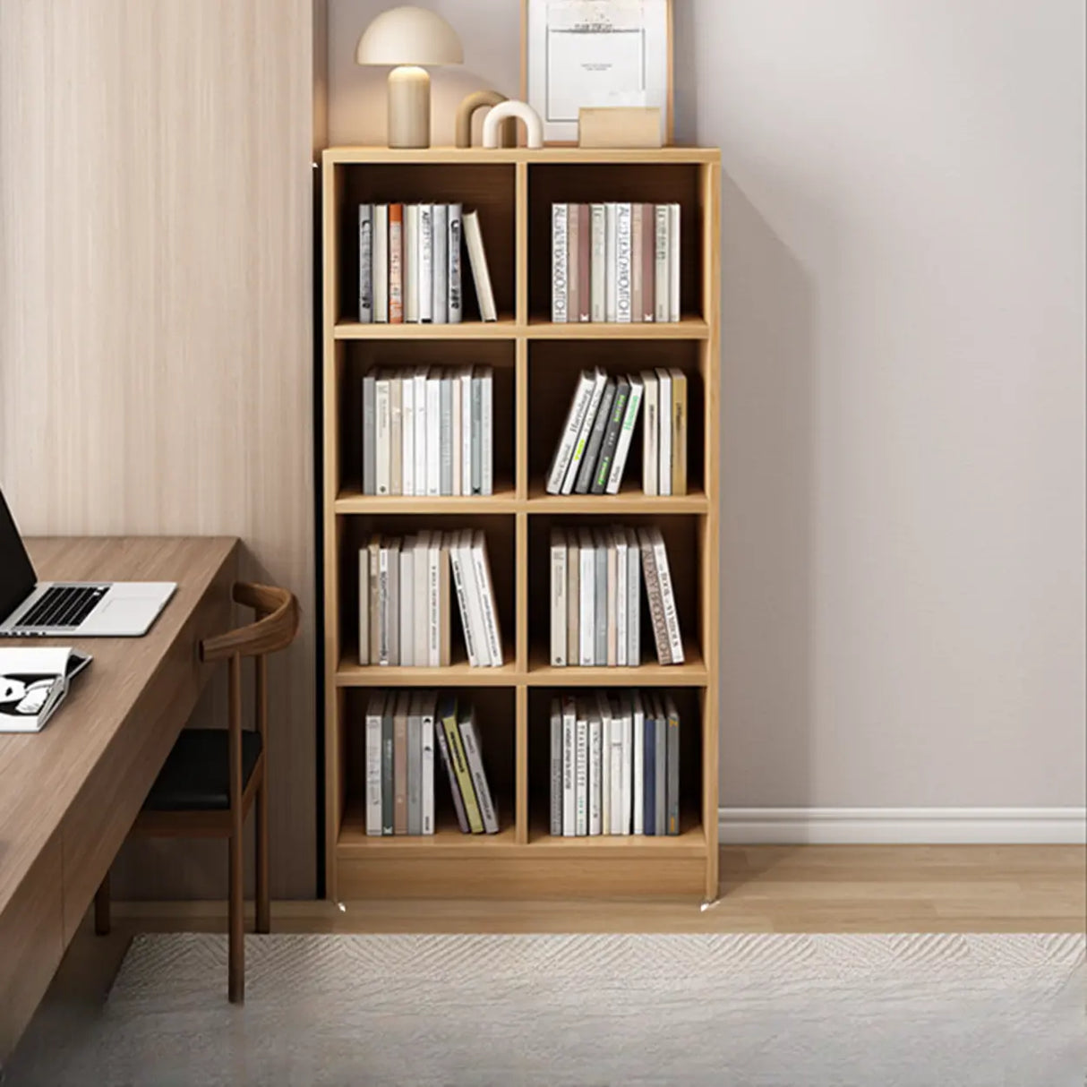 Modish Vertical Closed Wood Cube Organizer Bookcases Image - 11