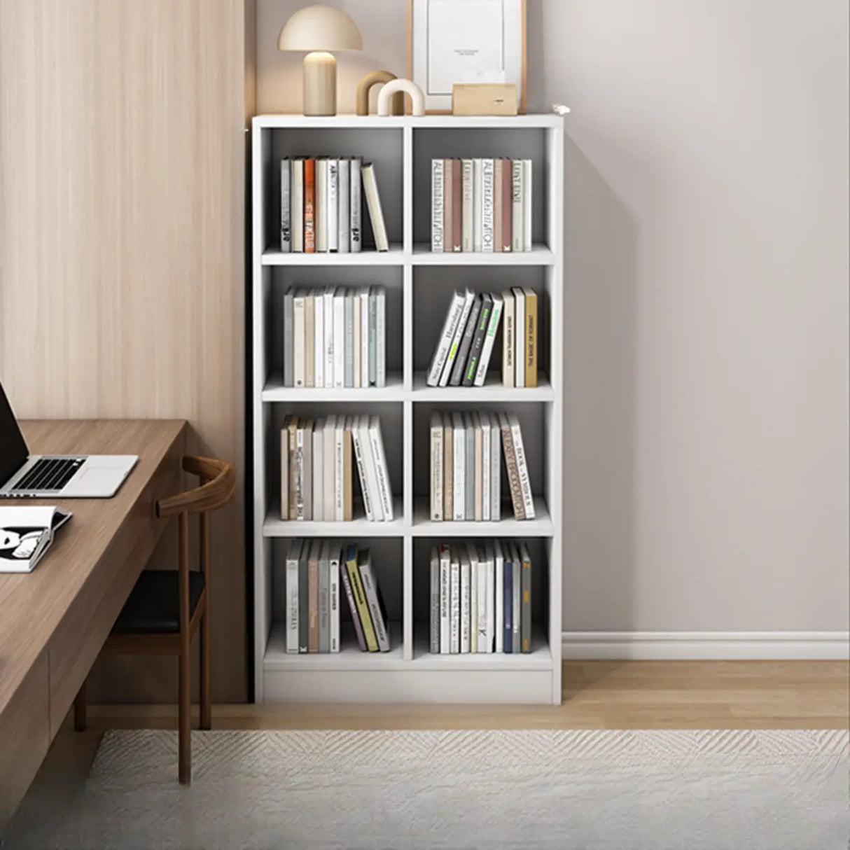 Modish Vertical Closed Wood Cube Organizer Bookcases Image - 13