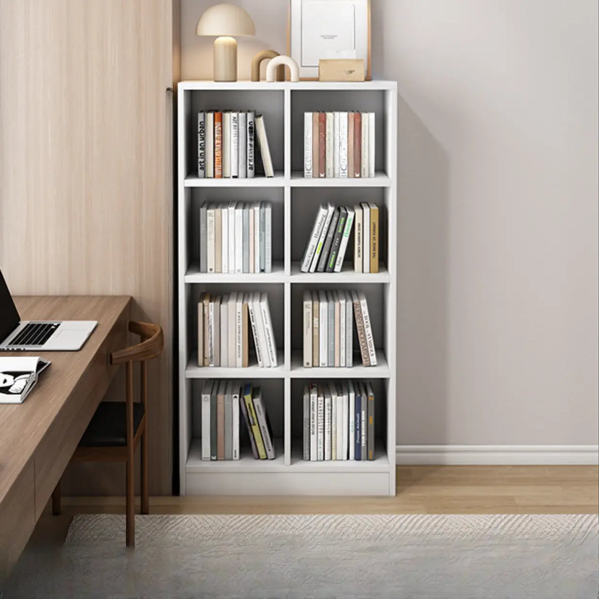 Modish Vertical Closed Wood Cube Organizer Bookcases Image - 14