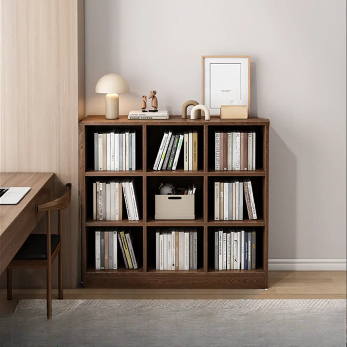 Modish Vertical Closed Wood Cube Organizer Bookcases Image - 16