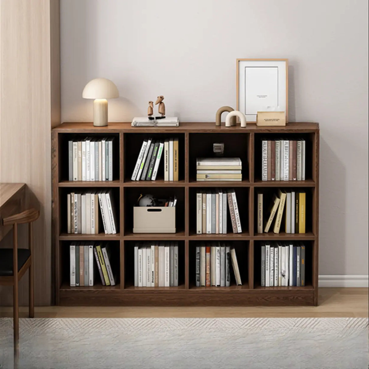 Modish Vertical Closed Wood Cube Organizer Bookcases Image - 17