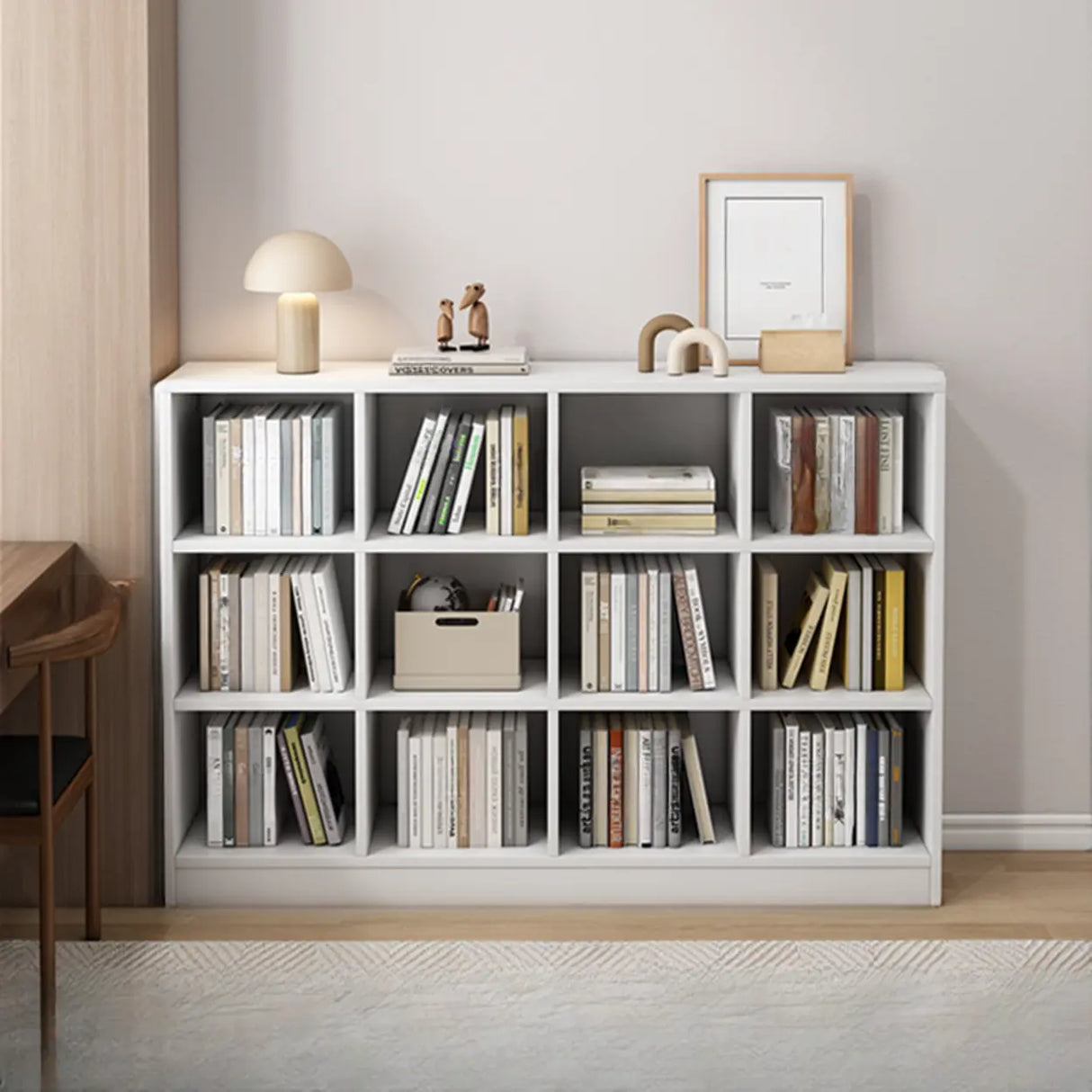 Modish Vertical Closed Wood Cube Organizer Bookcases Image - 18