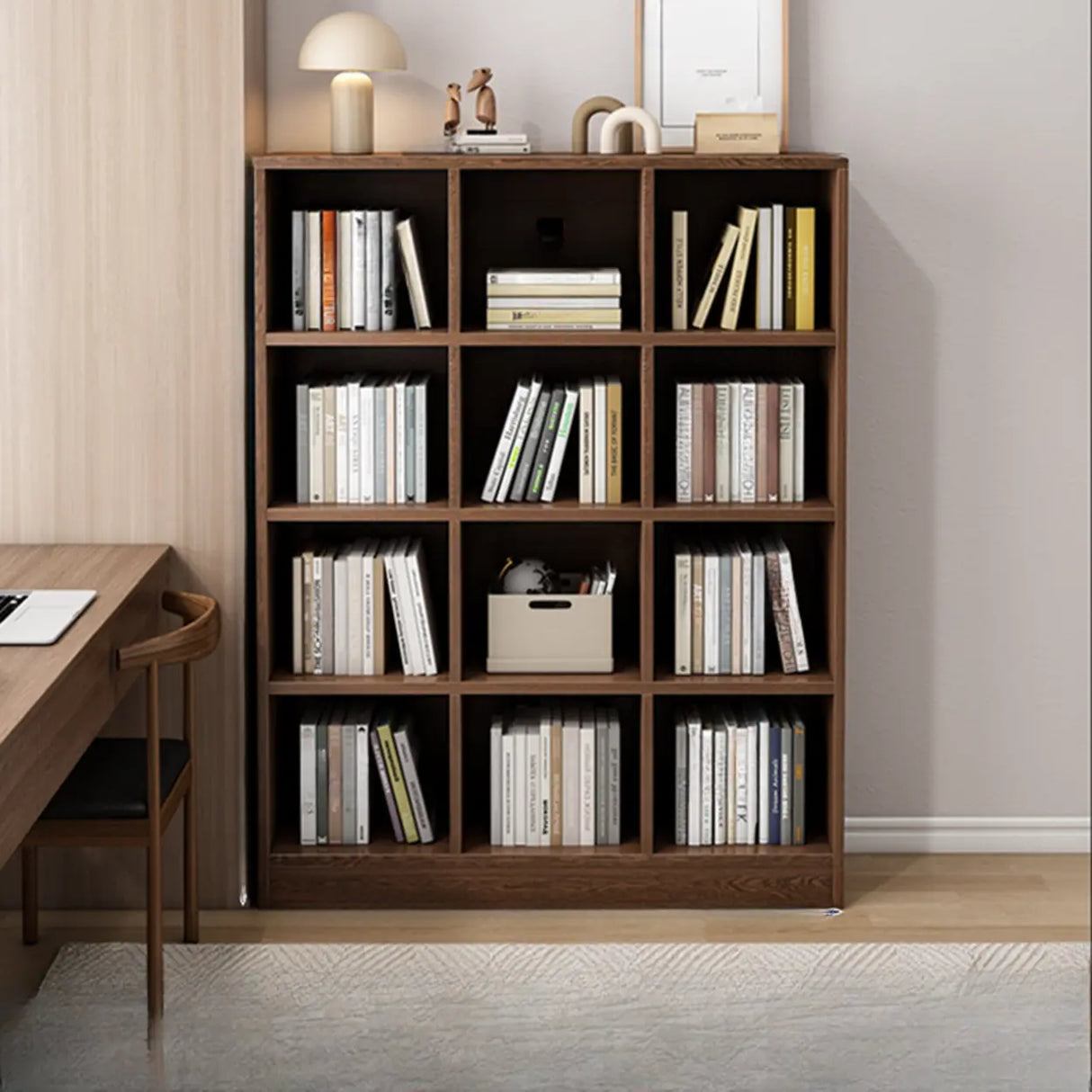 Modish Vertical Closed Wood Cube Organizer Bookcases Image - 20