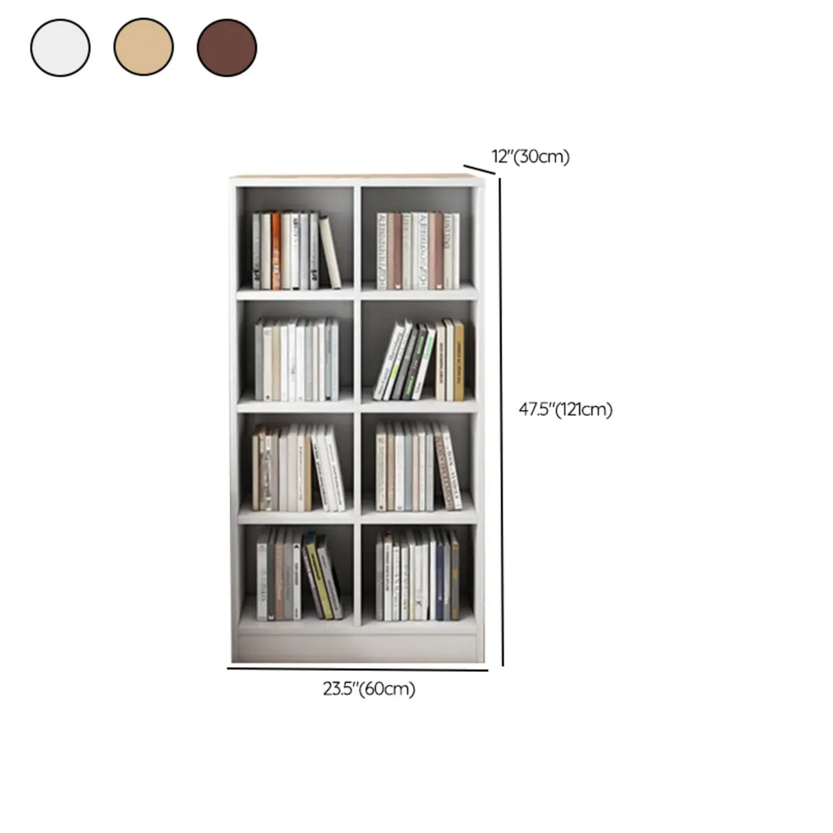 Modish Vertical Closed Wood Cube Organizer Bookcases Image - 23