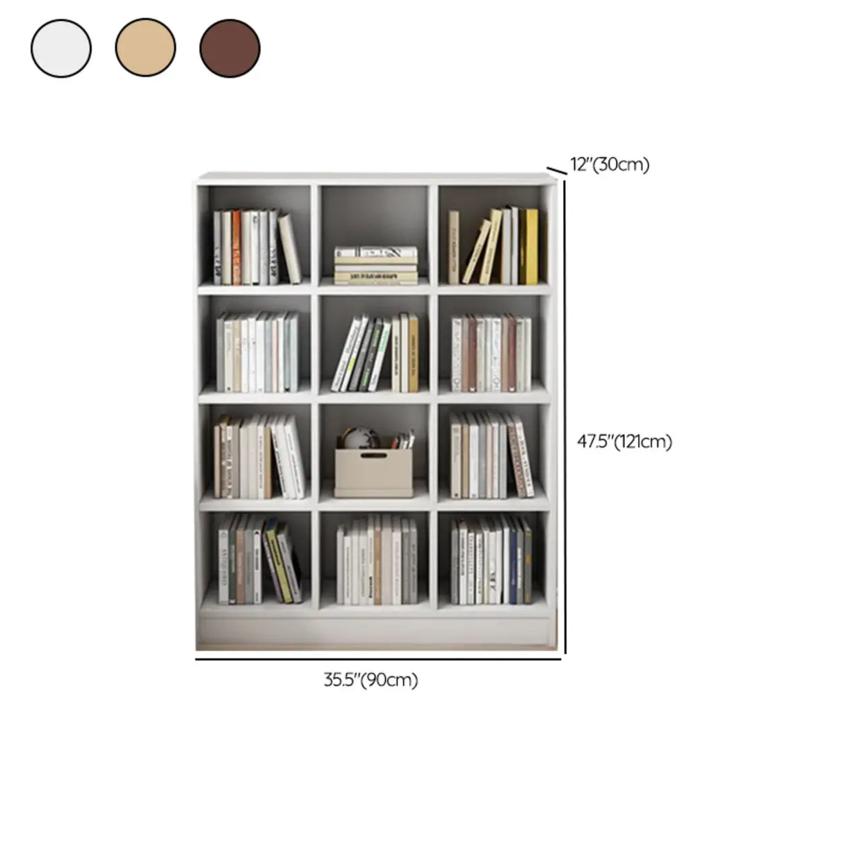Modish Vertical Closed Wood Cube Organizer Bookcases Image - 24