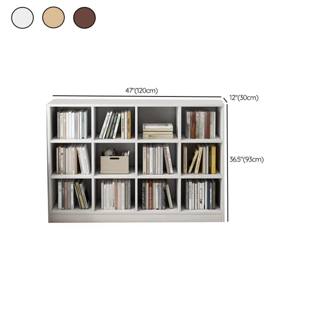 Modish Vertical Closed Wood Cube Organizer Bookcases Image - 25