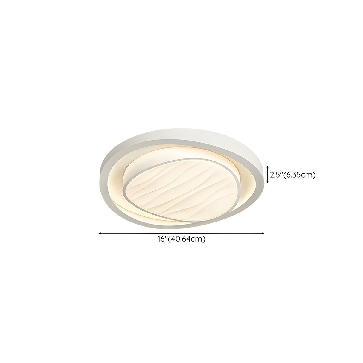 Modish White Geometric Dimmable LED Flush Mount Light