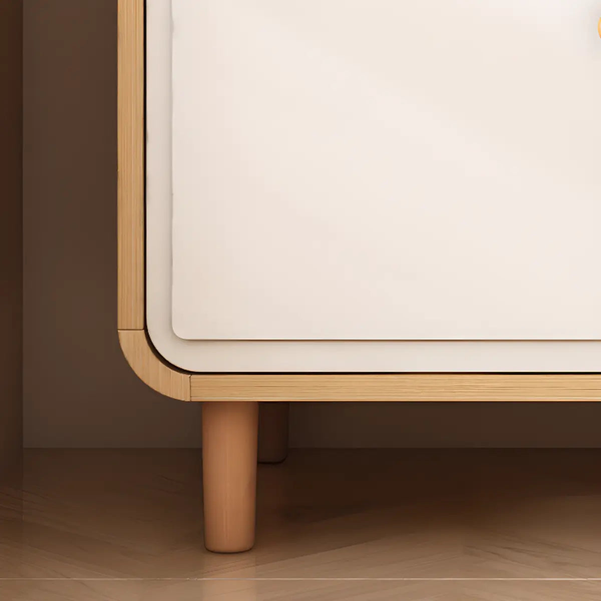 Modish White Wood Medium Drawers Sideboard with Storage Image - 7