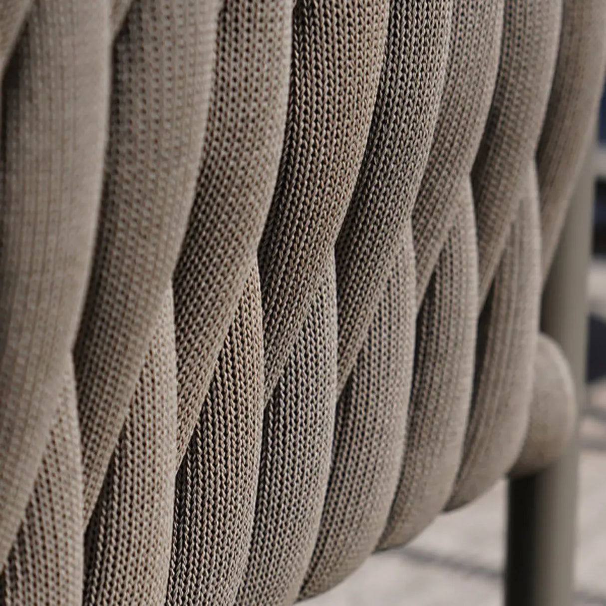 Modish Woven Metal Beige Outdoor Sectional Sofa Set Image - 6