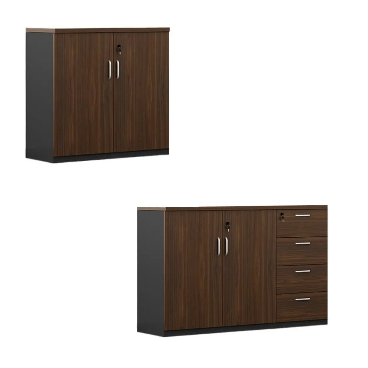 Modular Rectangular Wood Large Storage Filing Cabinet Image - 3