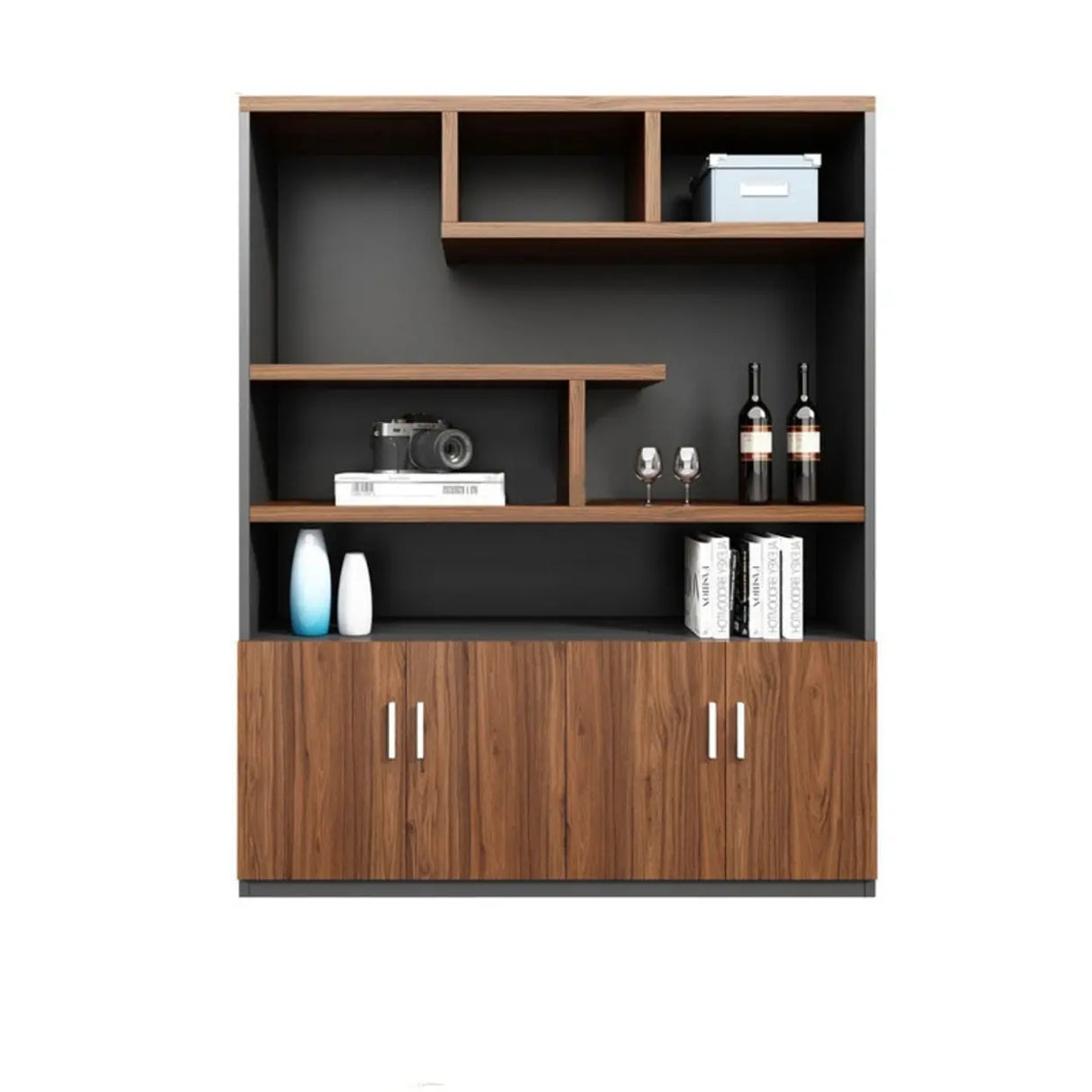 Modular Rectangular Wood Large Storage Filing Cabinet Image - 5