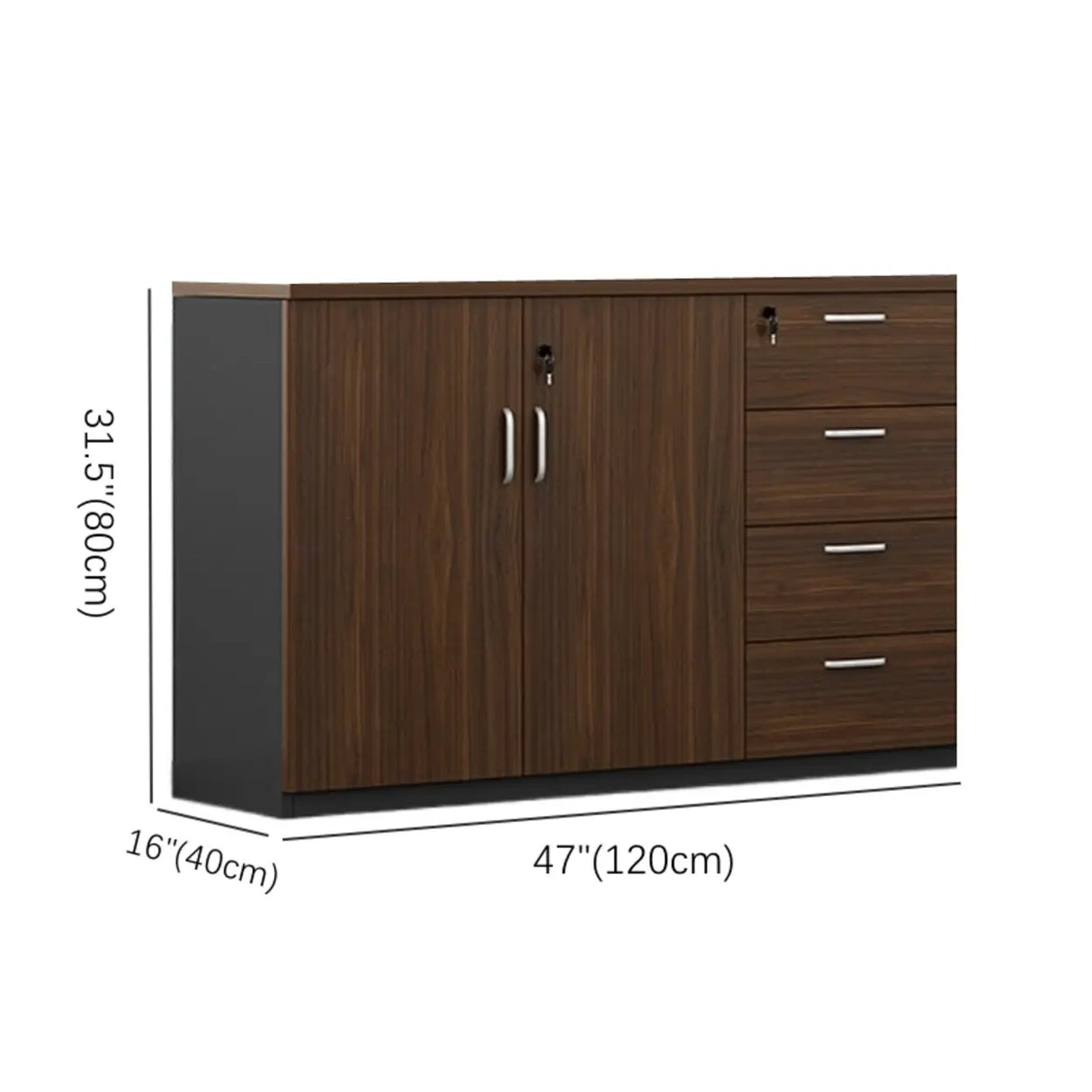Modular Rectangular Wood Large Storage Filing Cabinet Image - 7