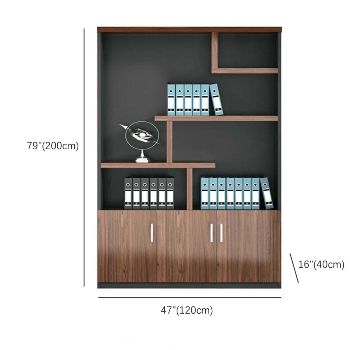 Modular Rectangular Wood Large Storage Filing Cabinet Image - 9