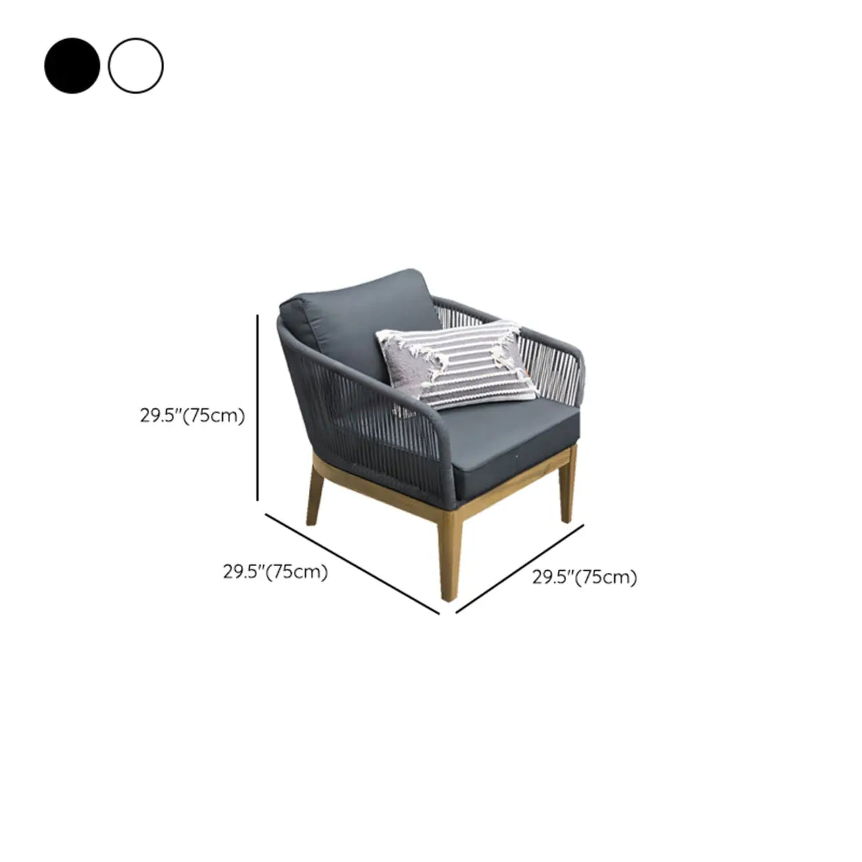 Modular Waterproof Teak Dark Grey Patio Conversation Sets Image - 12