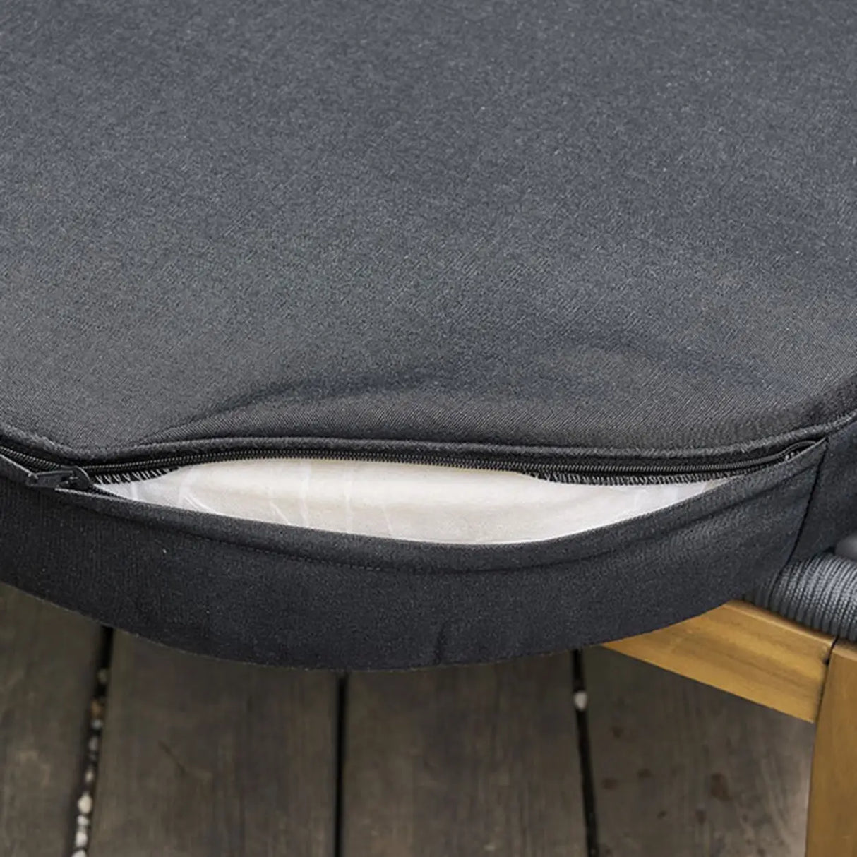 Modular Waterproof Teak Dark Grey Patio Conversation Sets Image - 9