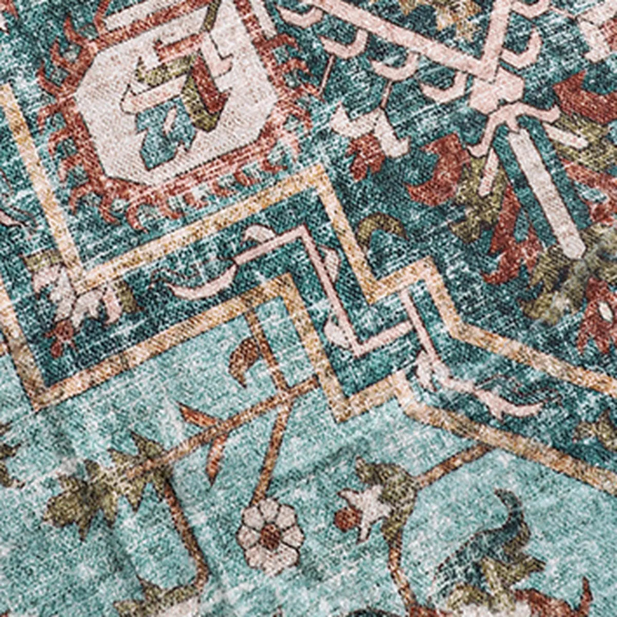 Moroccan Rectangle Polyester Blue Large Area Rug Image - 10