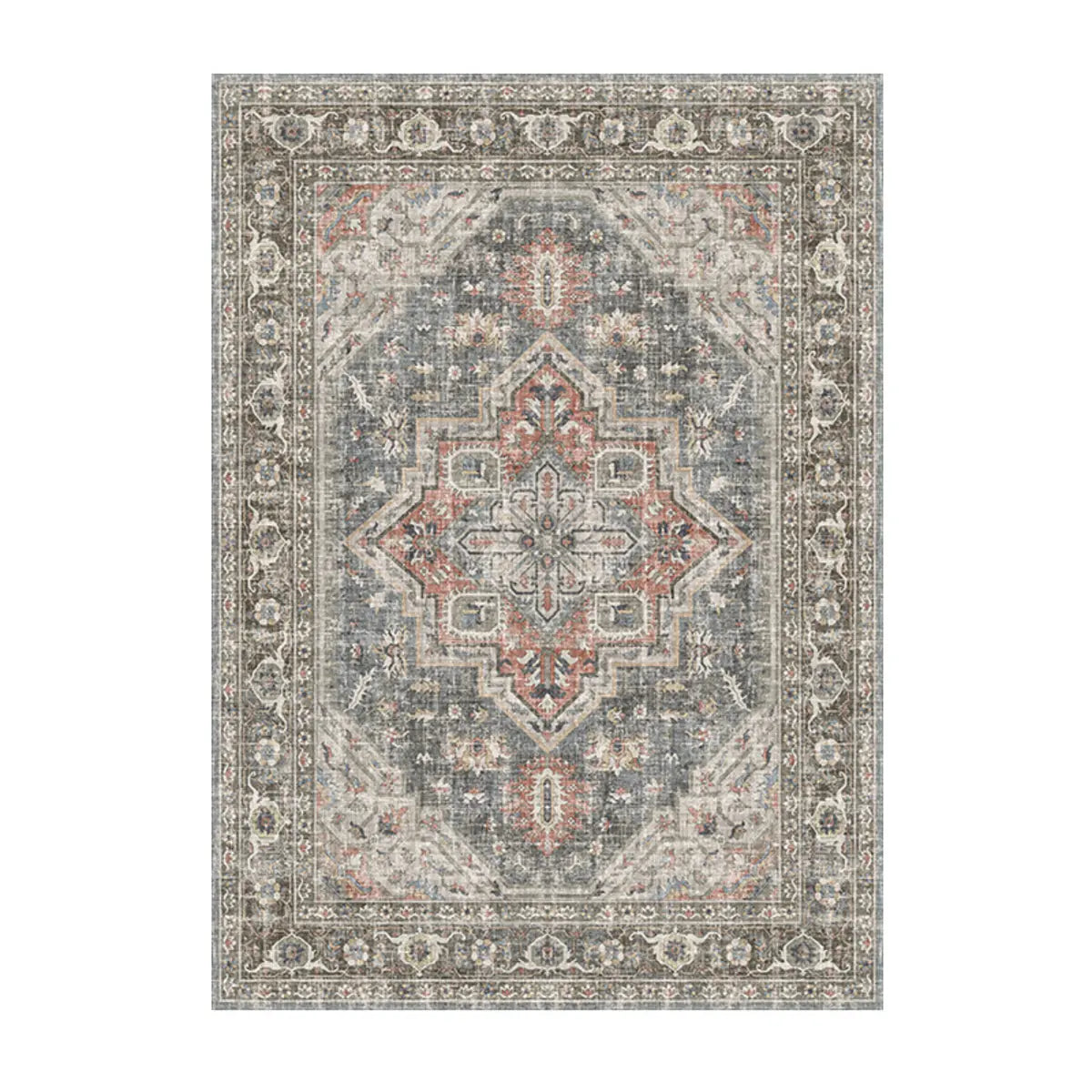 Moroccan Rectangle Polyester Blue Large Area Rug Image - 11