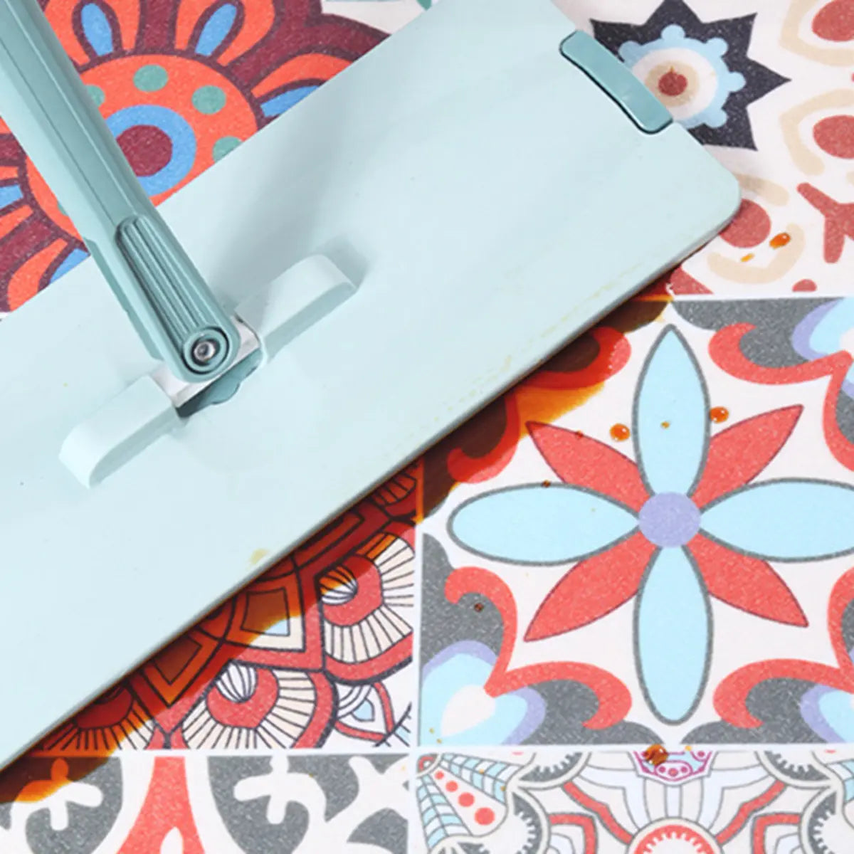 Moroccan Rectangle Tile Pattern Anti-Slip Area Rug Image - 6