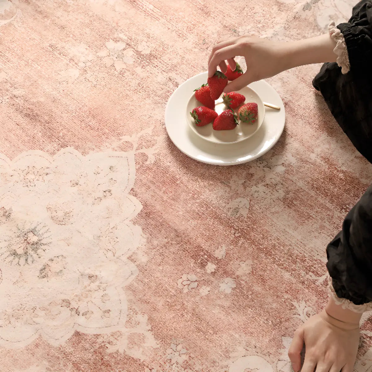 Moroccan Rectangular Beige Machine-Made Area Rug Image - 10