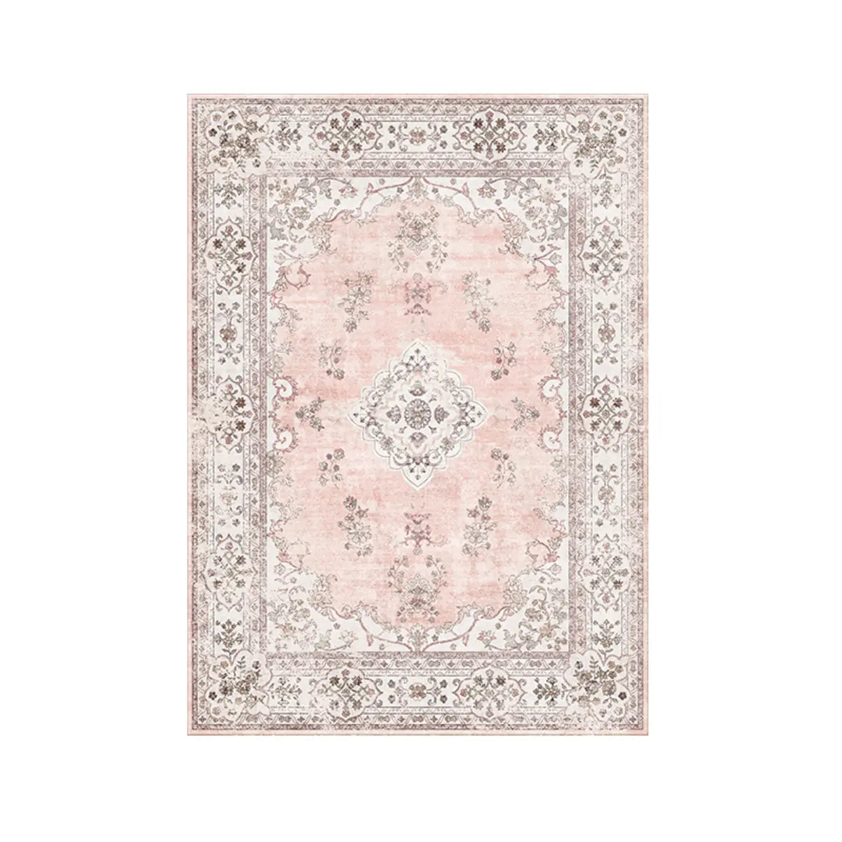 Moroccan Rectangular Beige Machine-Made Area Rug Image - 11