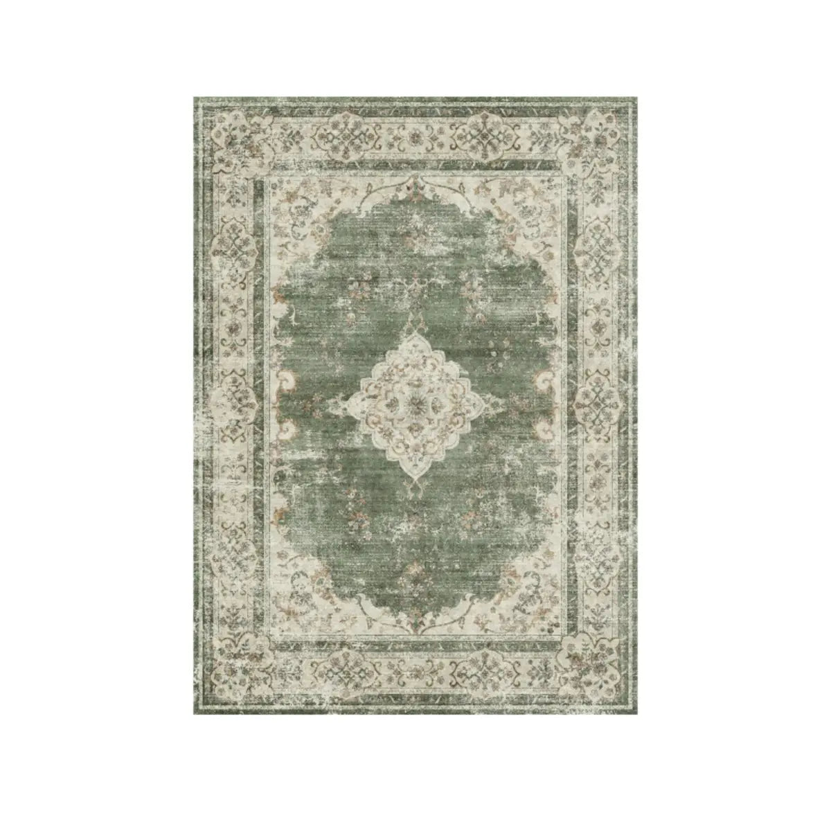 Moroccan Rectangular Beige Machine-Made Area Rug Image - 3