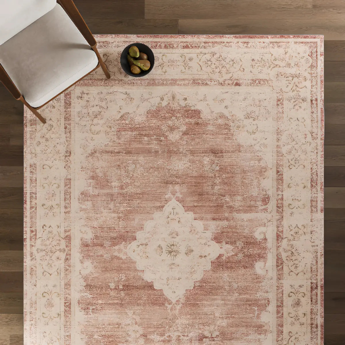 Moroccan Rectangular Beige Machine-Made Area Rug Image - 4
