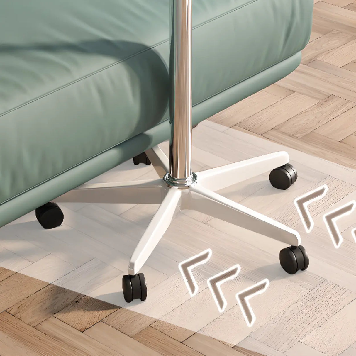 Movable Adjustable White Wooden Small Narrow Desk Image - 7