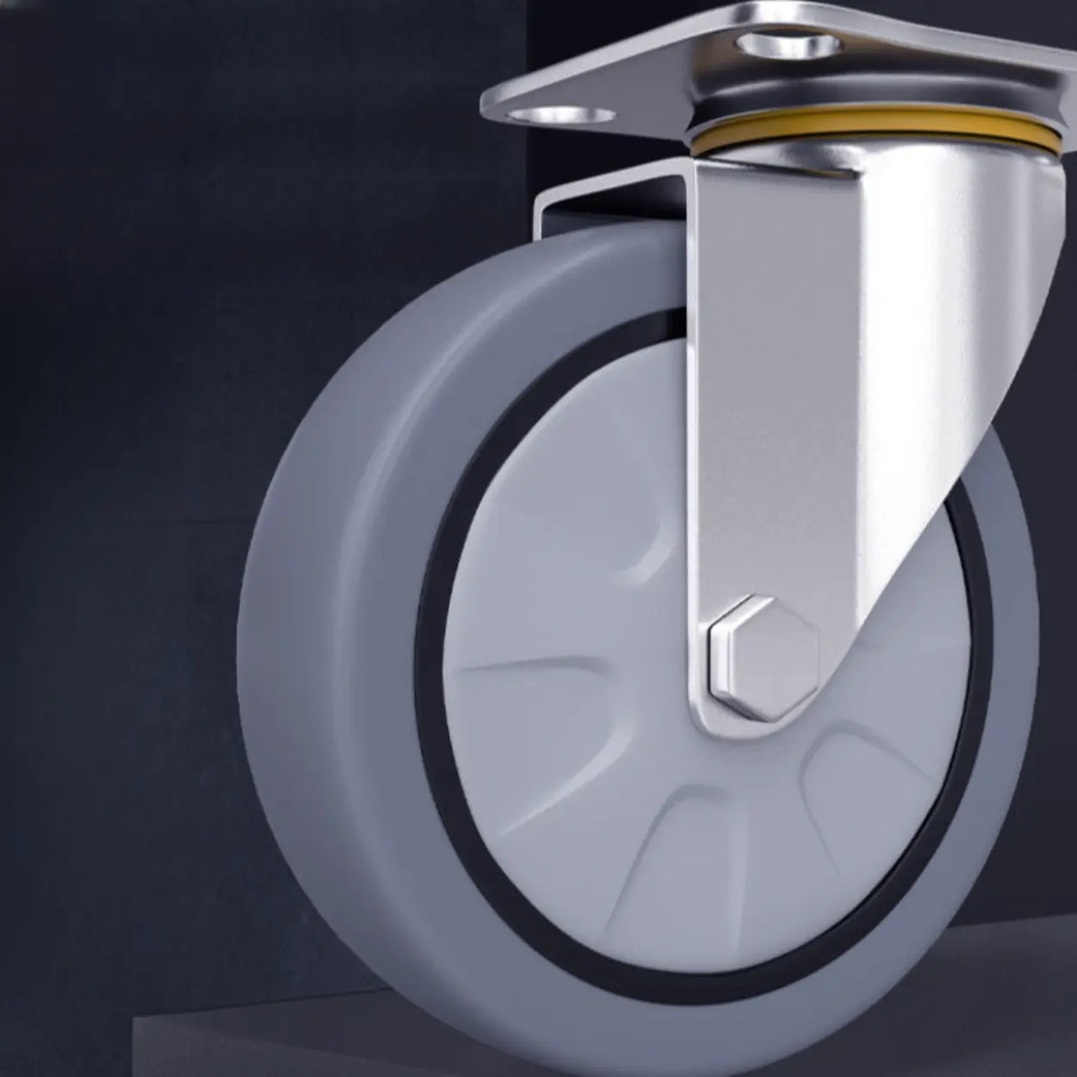 Movable Black Flat Utility Cart with Four Casters Image - 7