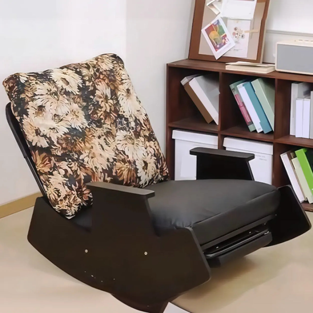 Multi-Color Recessed Arm Rocking Chair with Slipcover Image - 1