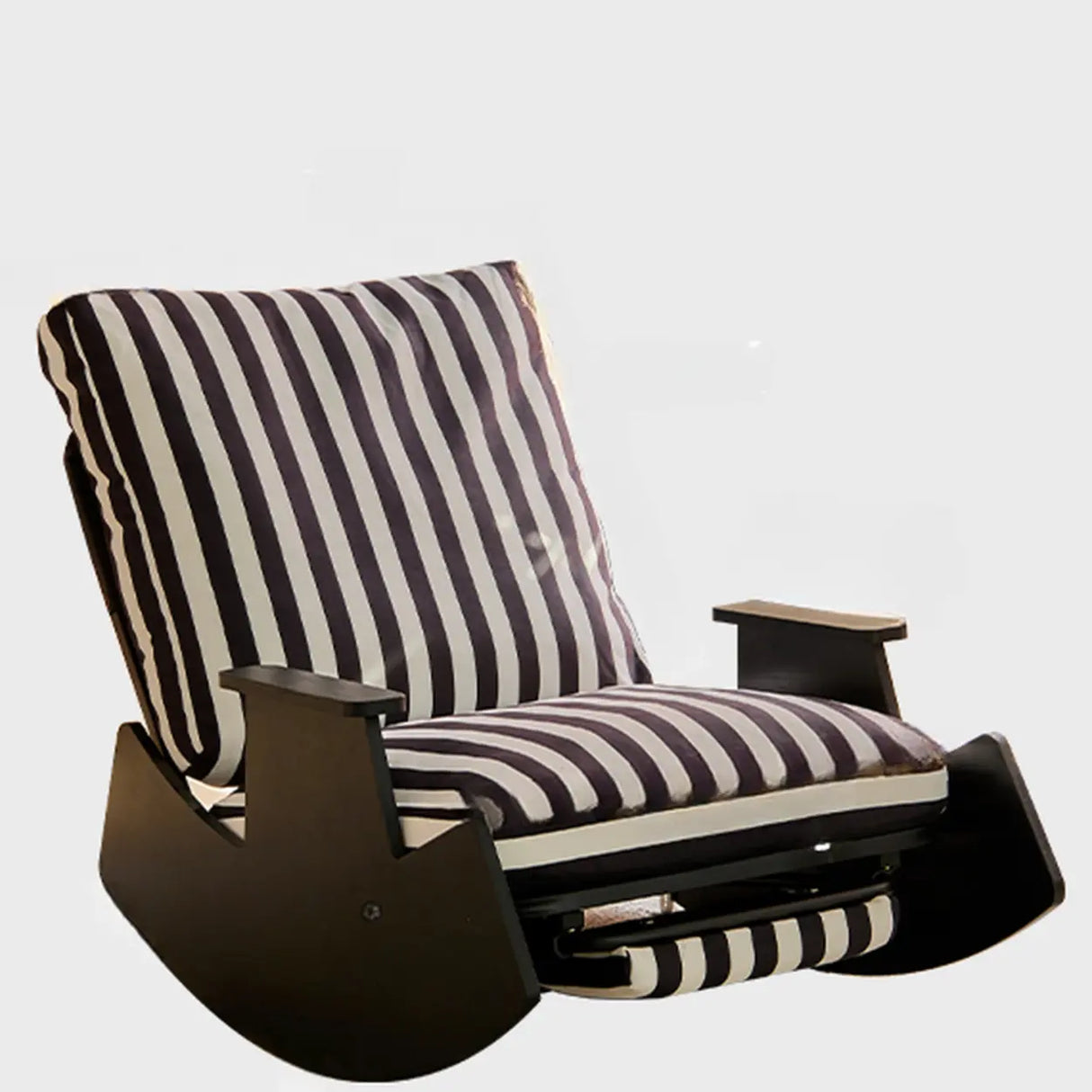 Multi-Color Recessed Arm Rocking Chair with Slipcover Image - 5