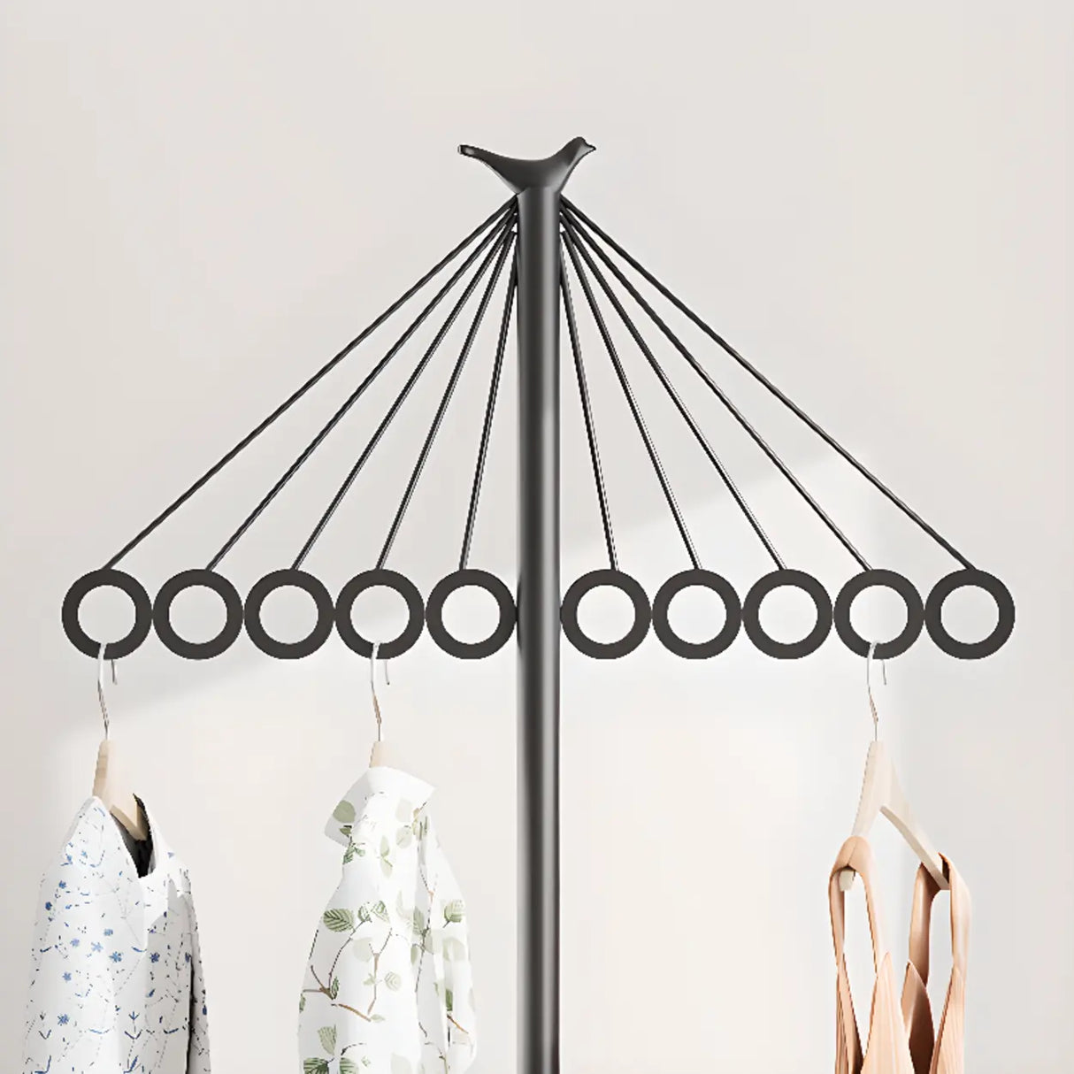 Multi-Color Tall Alloy Freestanding Entry Coat Rack Image - 8