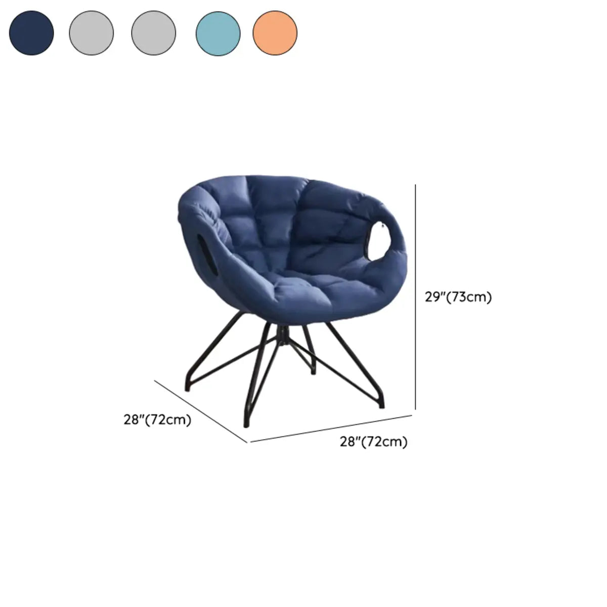 Multi-Color Tech Cloth Biscuit Back Barrel Chair