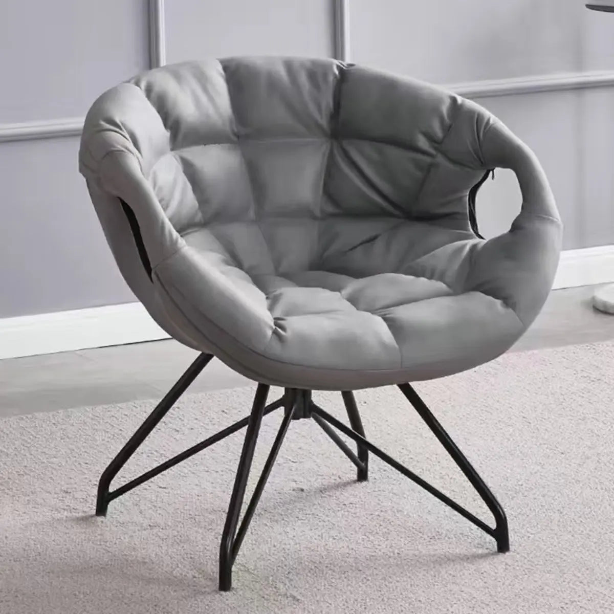 Multi-Color Tech Cloth Biscuit Back Barrel Chair Image - 3