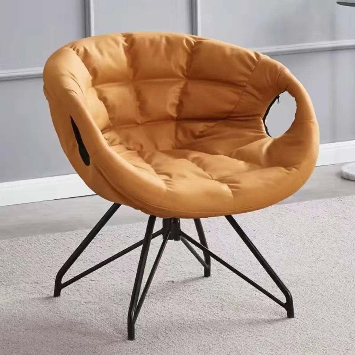 Multi-Color Tech Cloth Biscuit Back Barrel Chair Image - 4