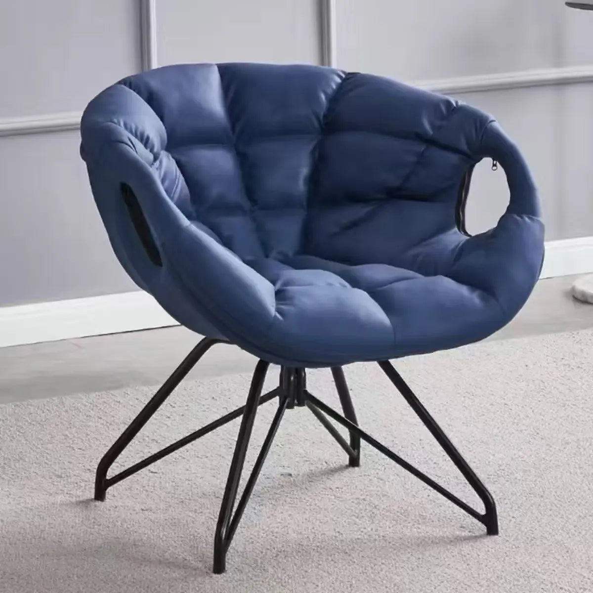 Multi-Color Tech Cloth Biscuit Back Barrel Chair Image - 5