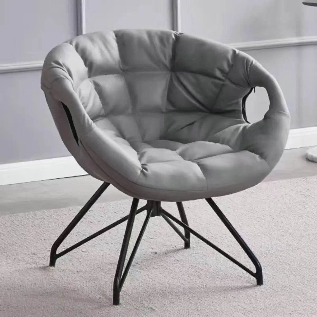 Multi-Color Tech Cloth Biscuit Back Barrel Chair Image - 6