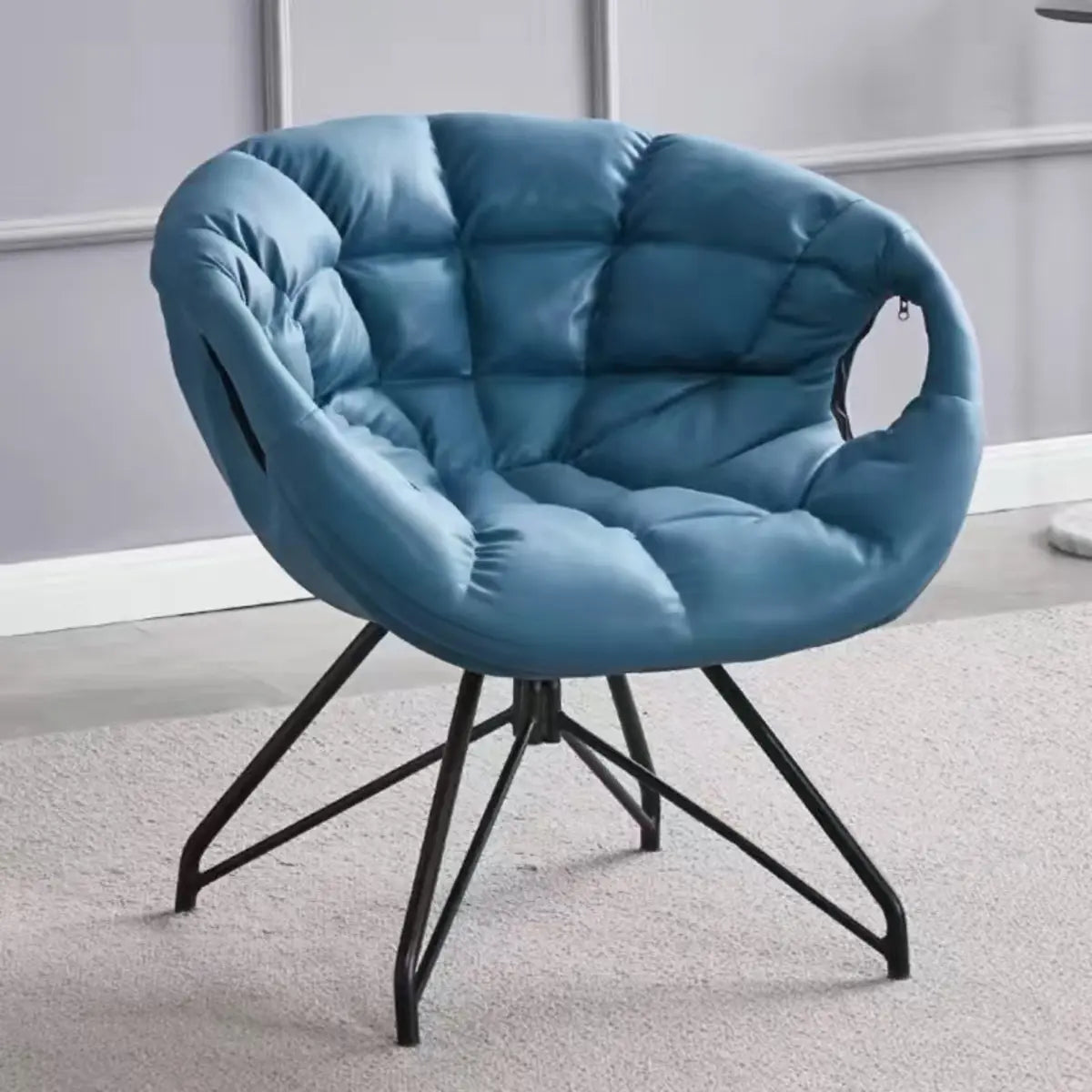 Multi-Color Tech Cloth Biscuit Back Barrel Chair Image - 7