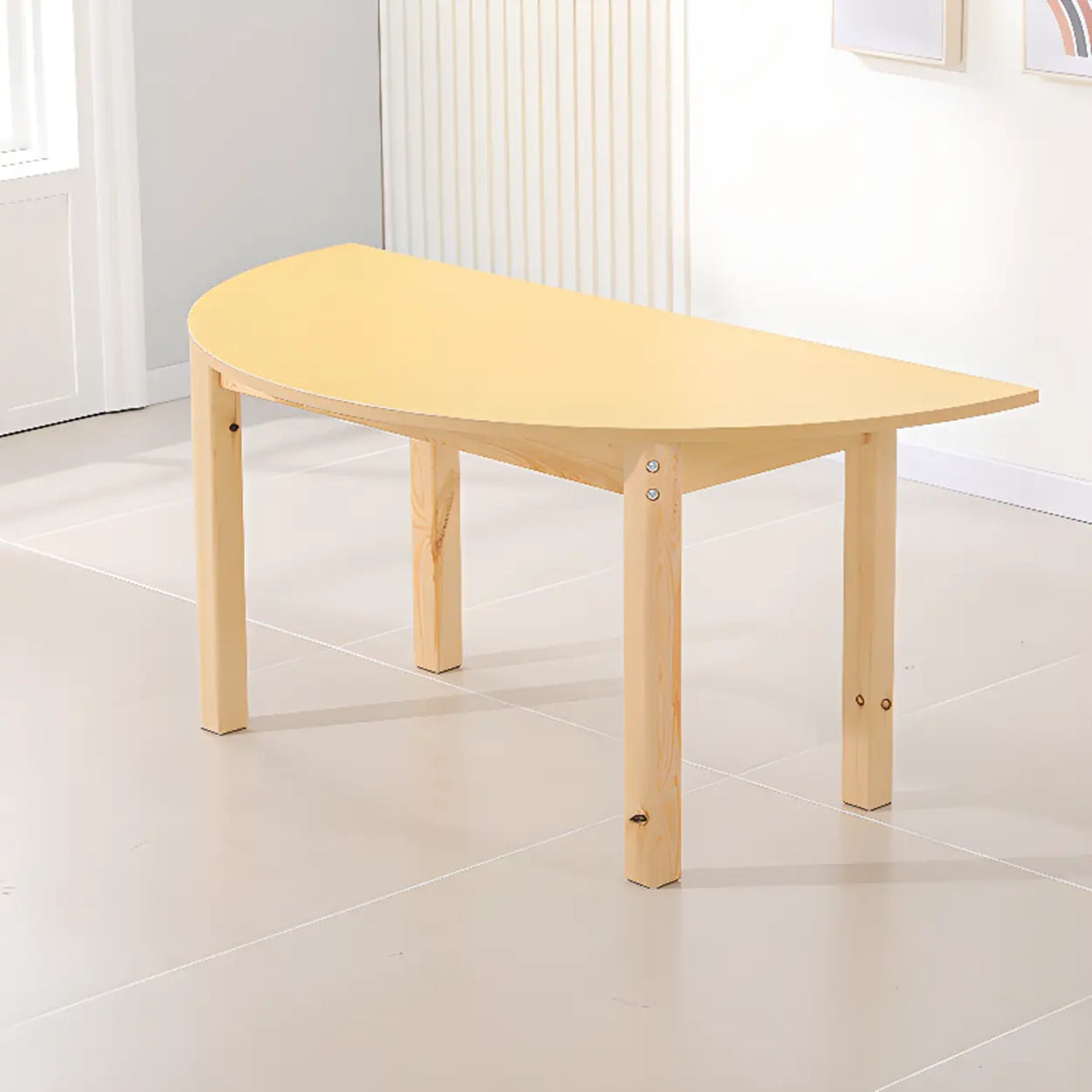 Multi-Color Wood Structure Splicing Kids Activity Desk Image - 2