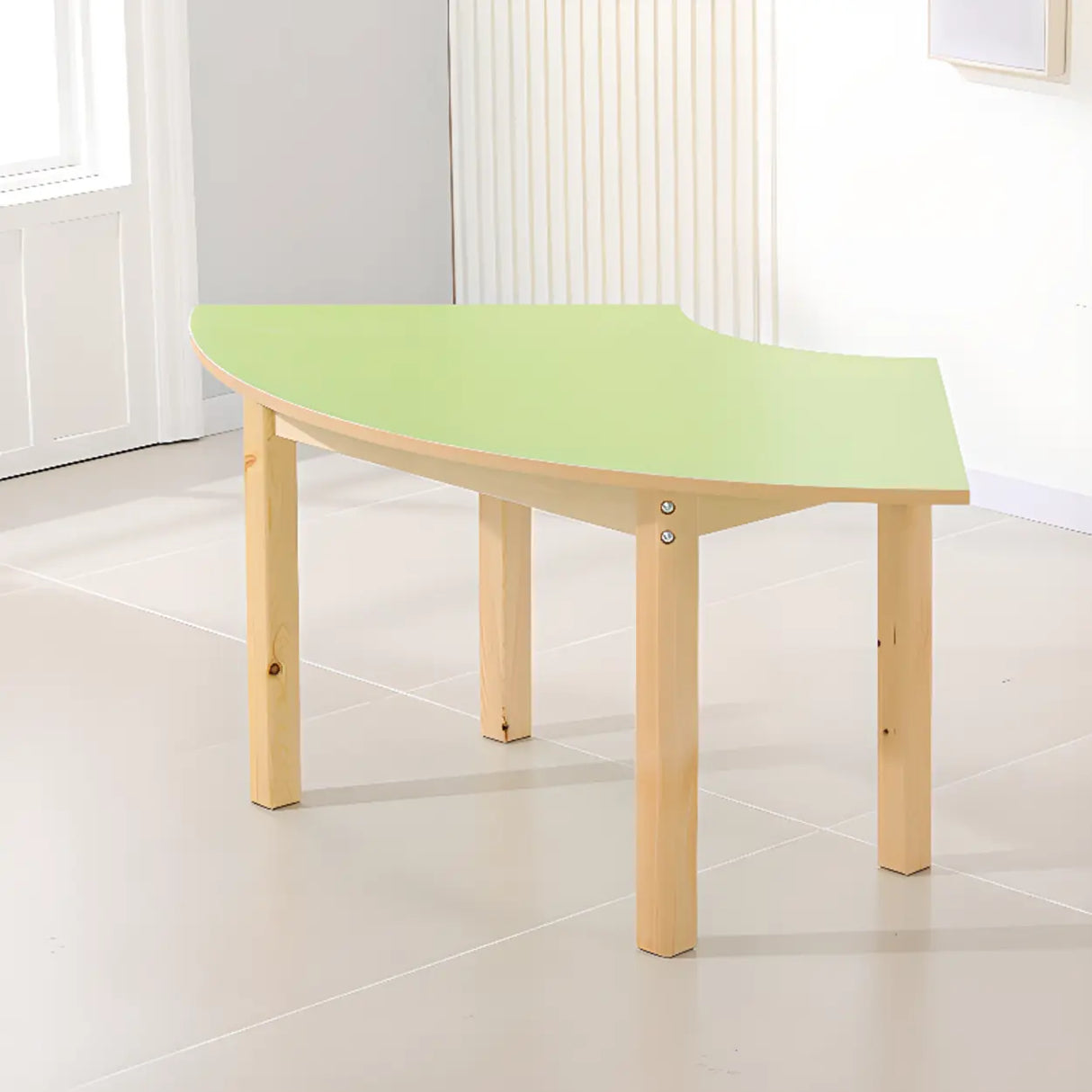 Multi-Color Wood Structure Splicing Kids Activity Desk Image - 3