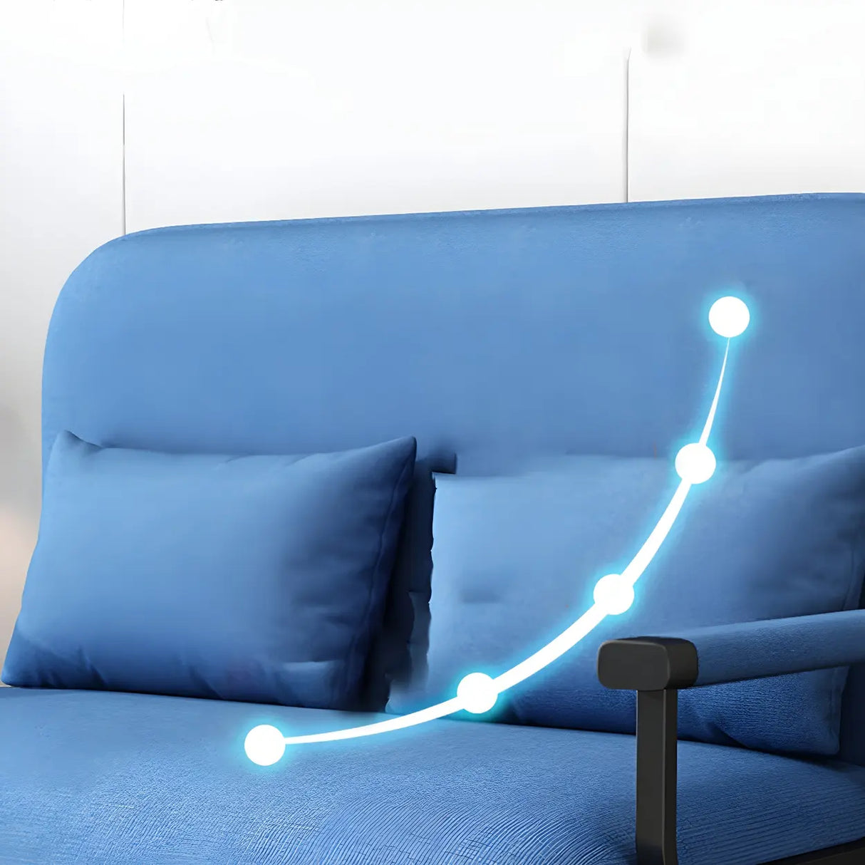 Multi-Function Sponge Modular Linen Sleeper Sofa with Arms Image - 12