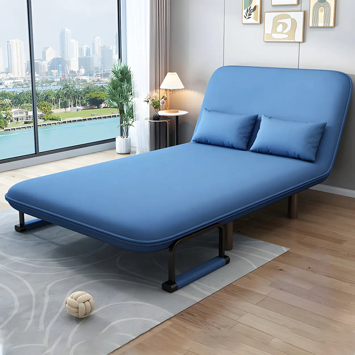 Multi-Function Sponge Modular Linen Sleeper Sofa with Arms Image - 4