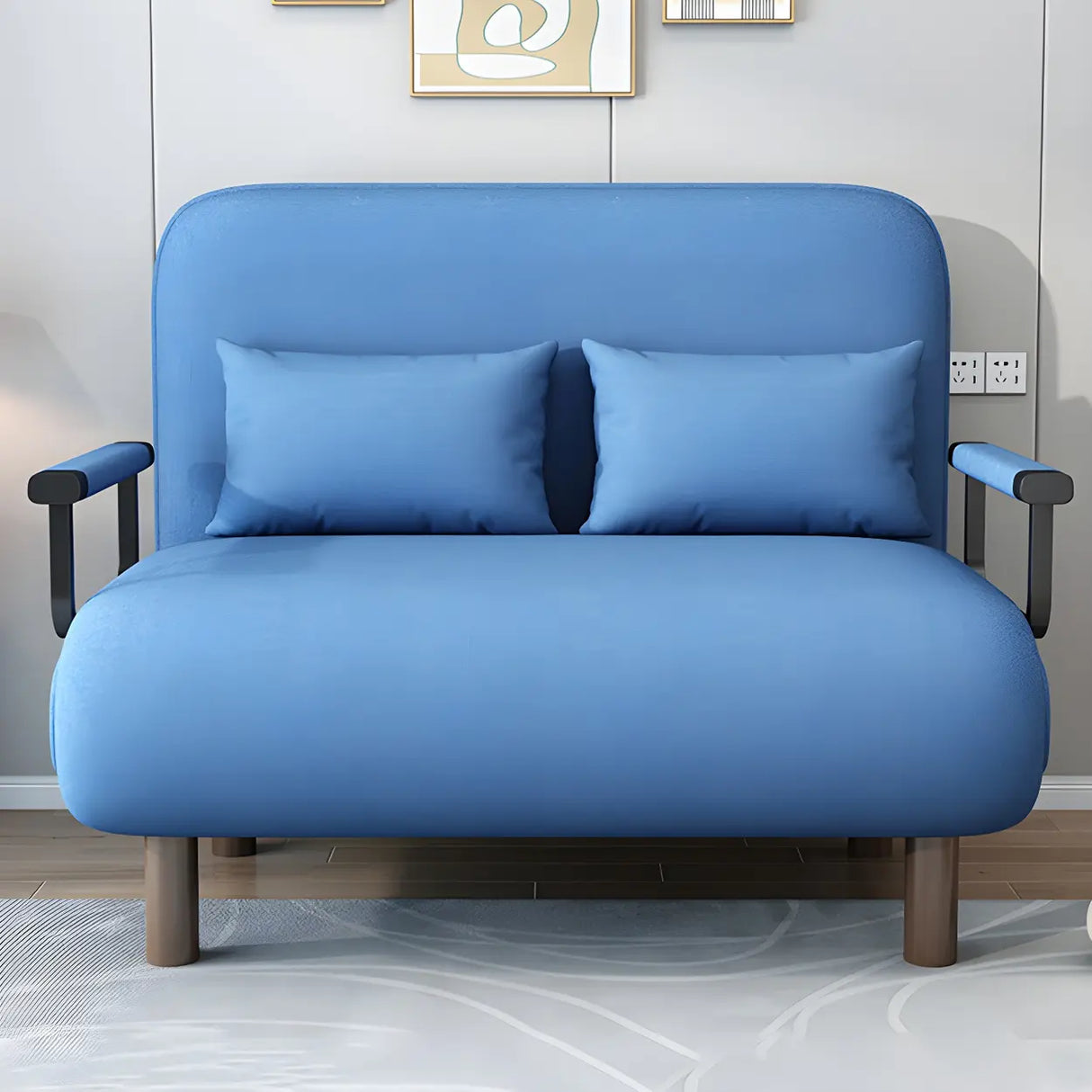 Multi-Function Sponge Modular Linen Sleeper Sofa with Arms Image - 6