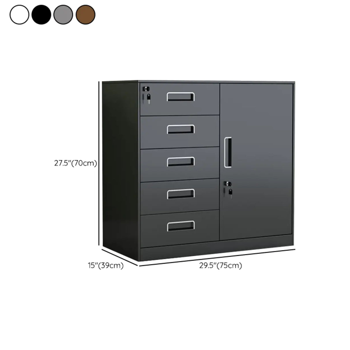 Multi-Functional Black Steel Lock Storage Filing Cabinet Image - 23