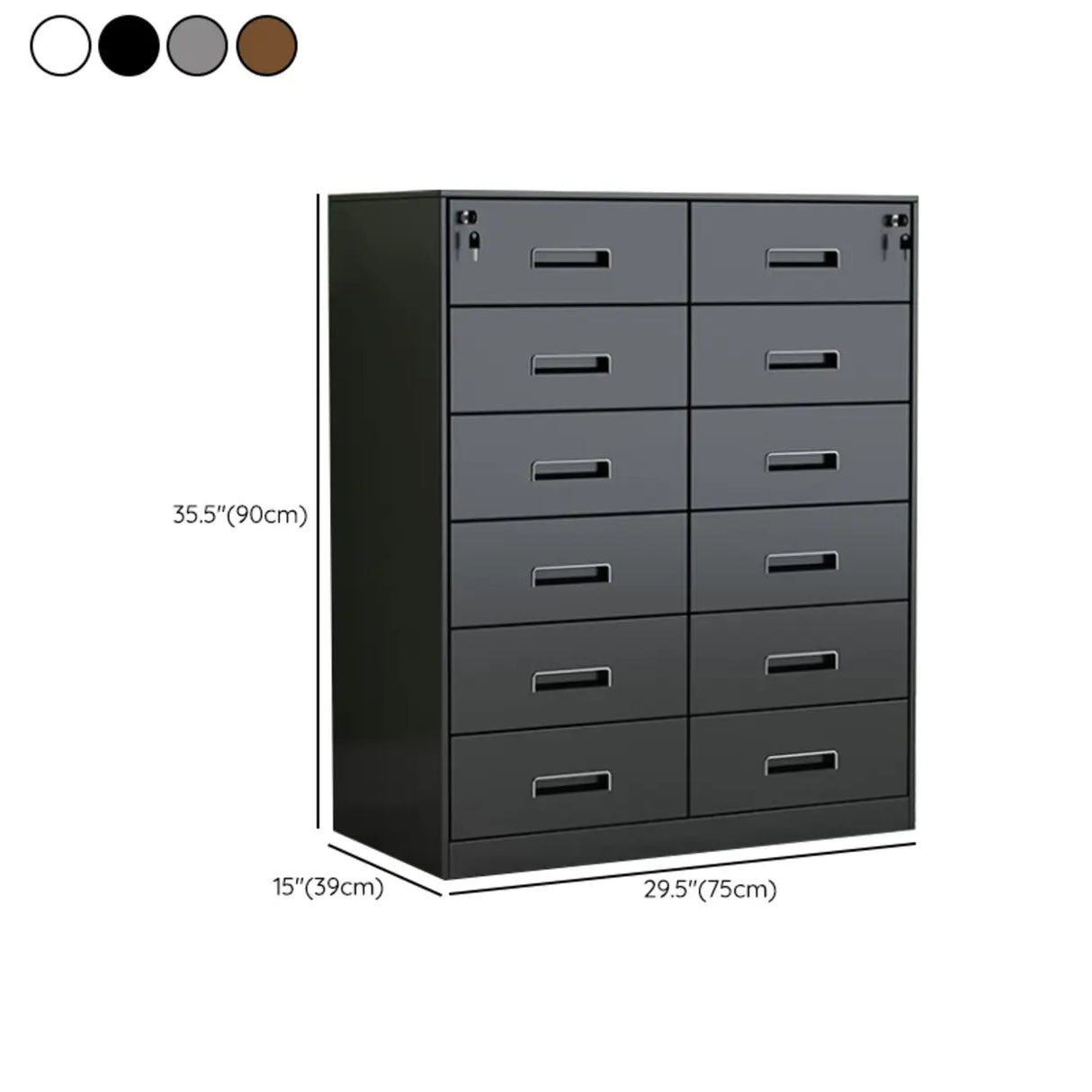 Multi-Functional Black Steel Lock Storage Filing Cabinet Image - 25
