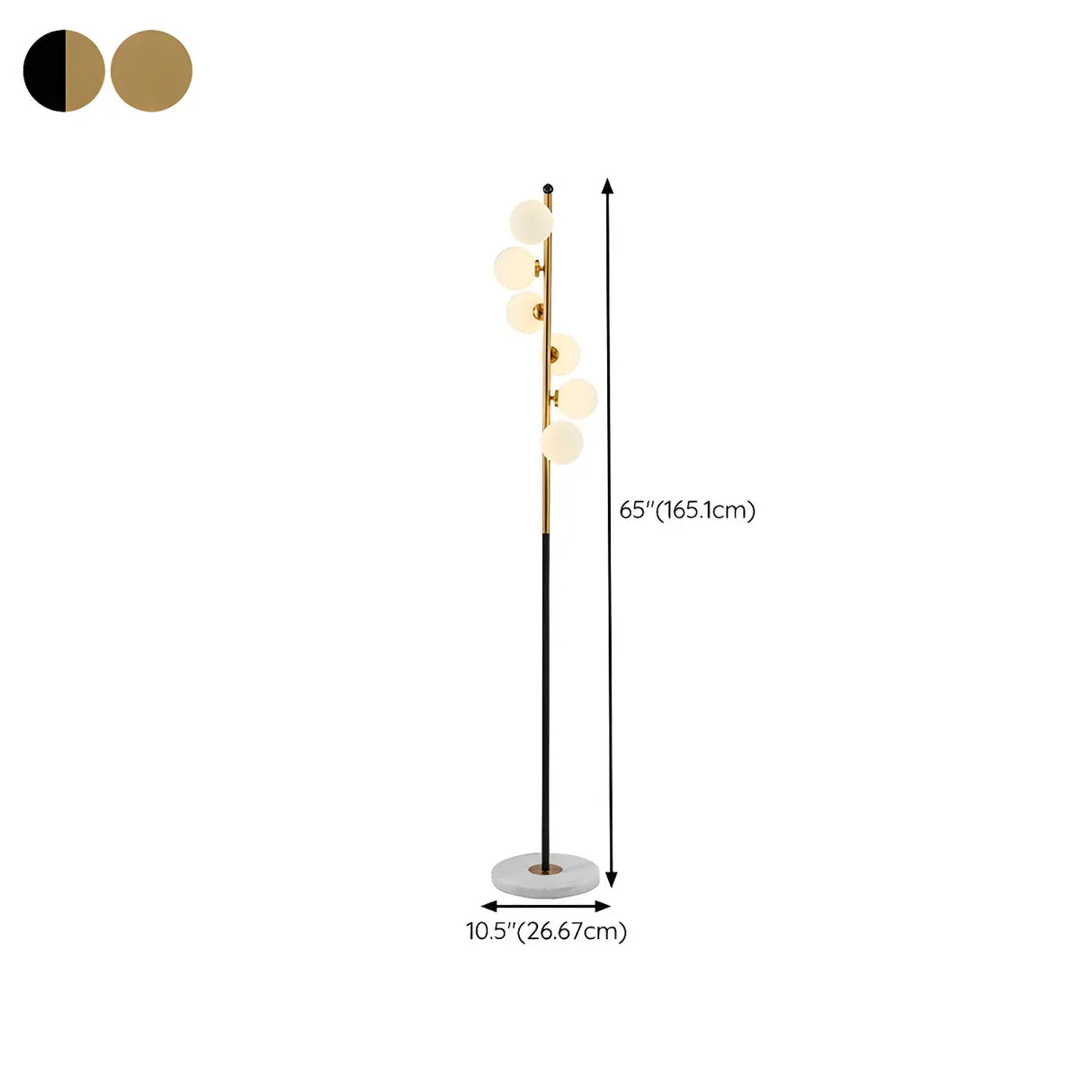 Multi-Light Modern Glass Curved Globe Floor Lamp