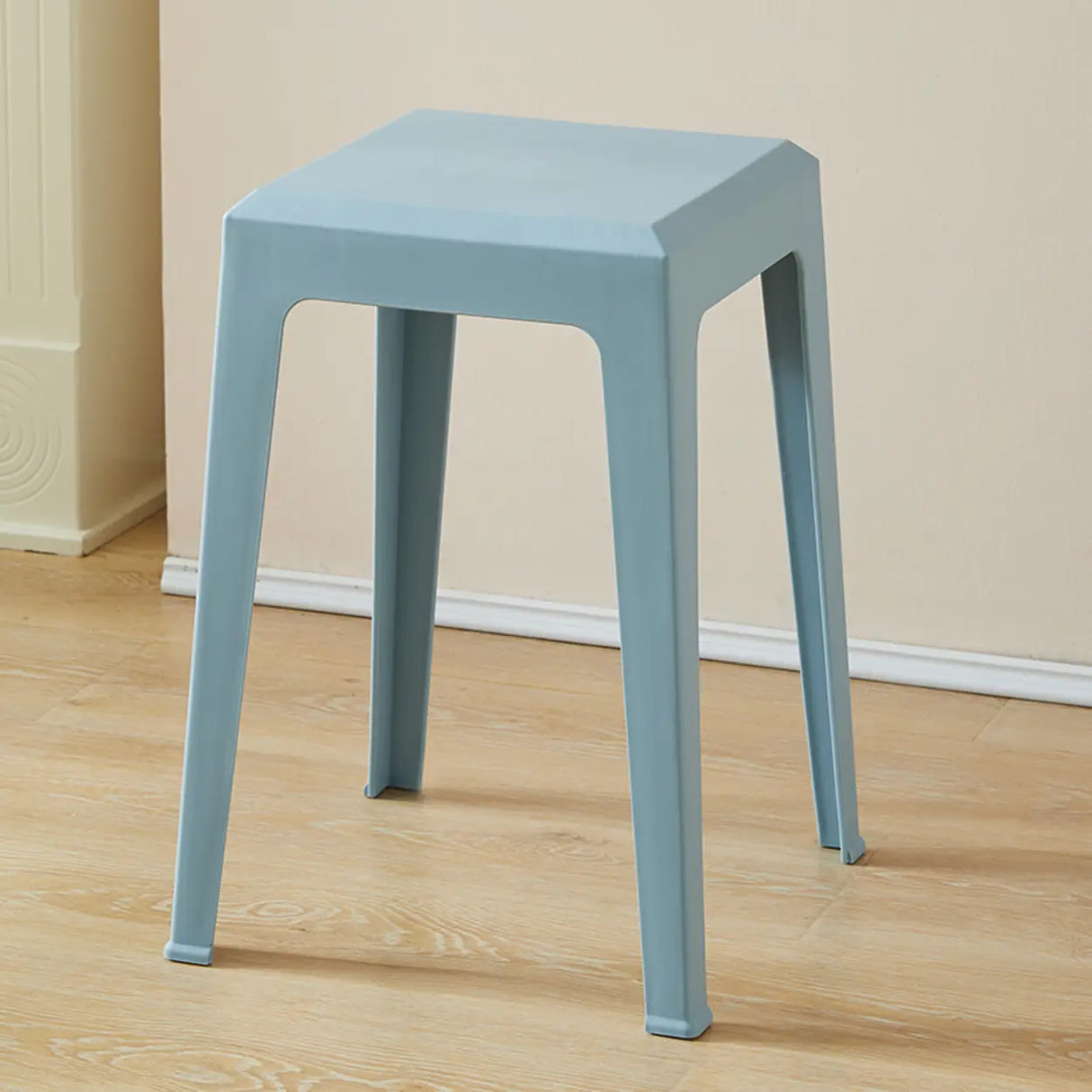 Multicolor Minimalist Square Plastic Backless Office Stool Image - 15