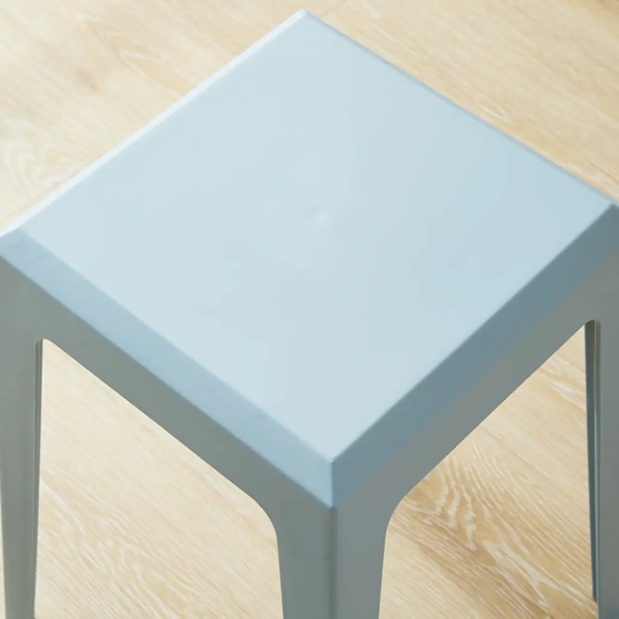 Multicolor Minimalist Square Plastic Backless Office Stool Image - 4